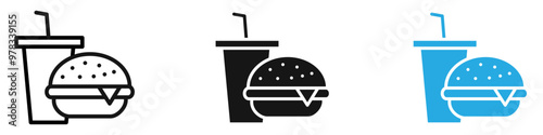 Fast food icon vector