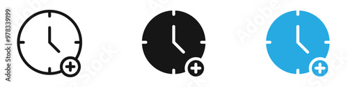Extra hours icon vector
