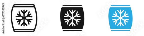 Frozen food bag icon vector