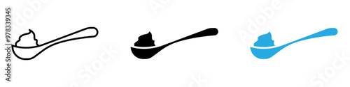 full spoon icon vector