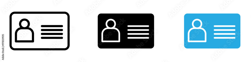 Id card icon vector Id card icon vector