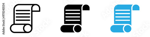 Scroll paper icon vector