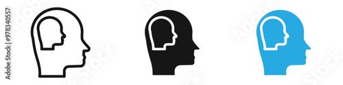 Self awareness icon vector