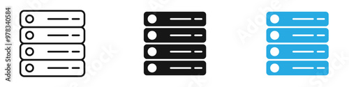 Server rack icon vector