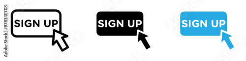 Signup icon vector