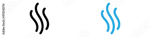 Smoke steam icon vector