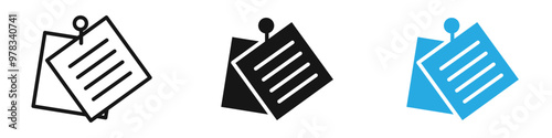 Sticky notes icon vector