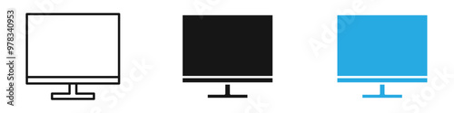 TV icon vector