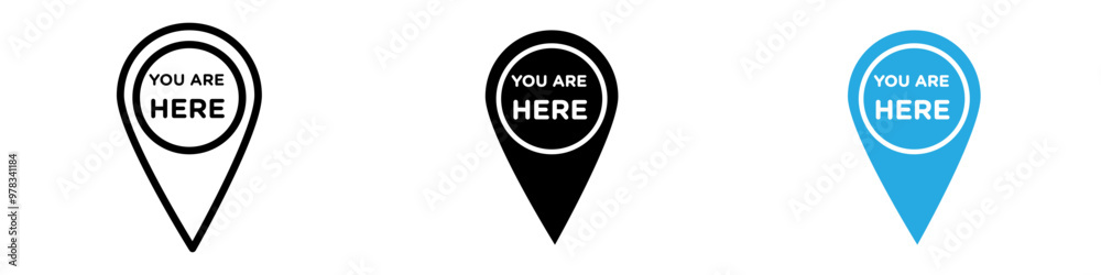 You are Here Pointer Icon vector You are Here Pointer Icon vector