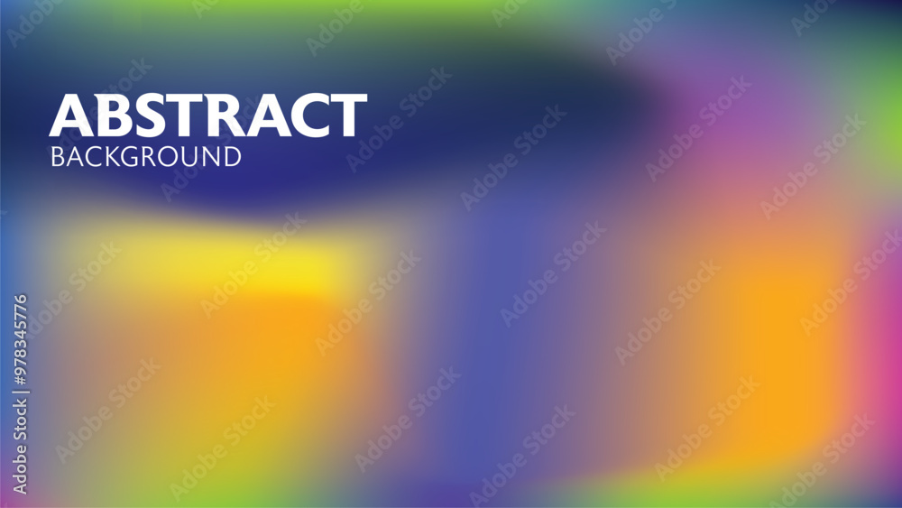 beautiful gradient colors background of dark blue, blue, orange, yellow, magenta and green