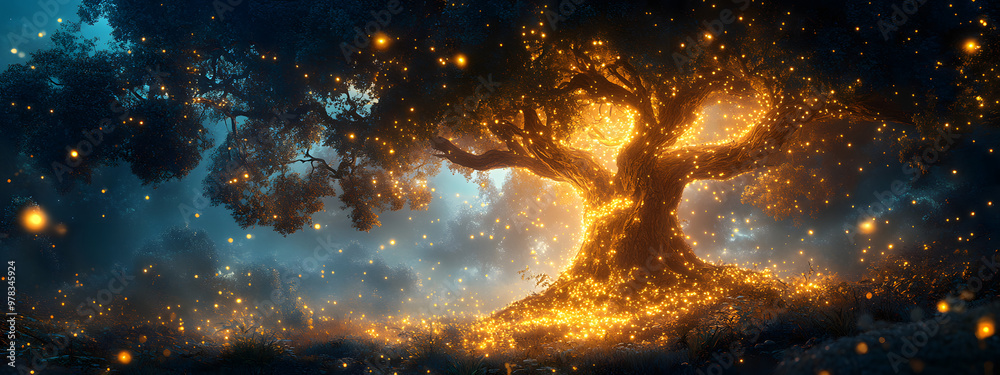 “A Large Tree with Glowing Fireflies in the Background”
“A Large Tree with Glowing Fireflies in the Background”