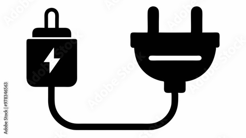 
Electric plug icon, Electric plug silhouette. Vector Illustration

