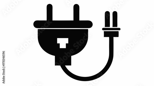 
Electric plug icon, Electric plug silhouette. Vector Illustration

