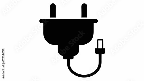 
Electric plug icon, Electric plug silhouette. Vector Illustration

