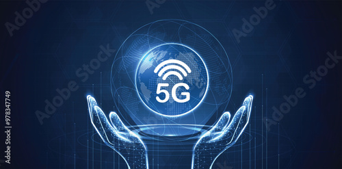 5G network wireless systems and internet technology concept. smart city communication network. 5G wireless mobile internet wifi connection data concept. vector.