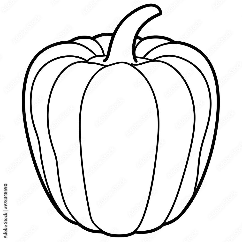 Line art of a bell peppers
Line art of a bell peppers