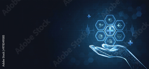 Hand holding heart for medicine and health care. health insurance health concept. health insurance business for hospital. heartbeat lone, cardiogram. vector design.