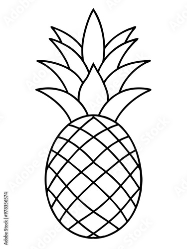 line art of a pineapple 