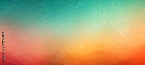 Abstract Green and Orange Background with Gradient and Texture