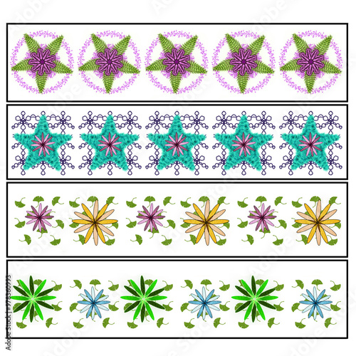 Worksheet frame, background, graphics Cartoon lines, decoration 
