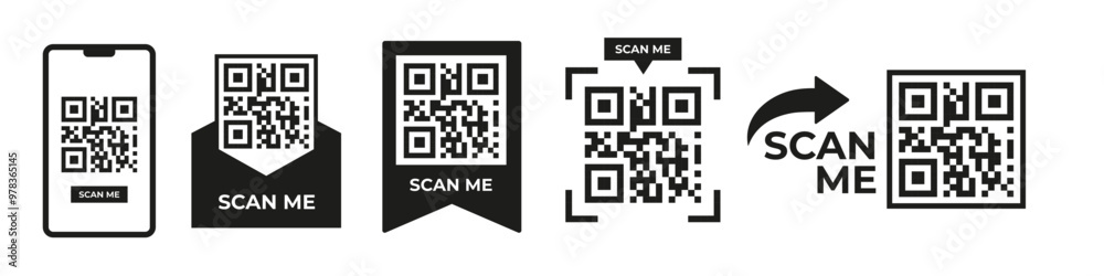 Qr code. Scan me vector Qr code. Scan me vector