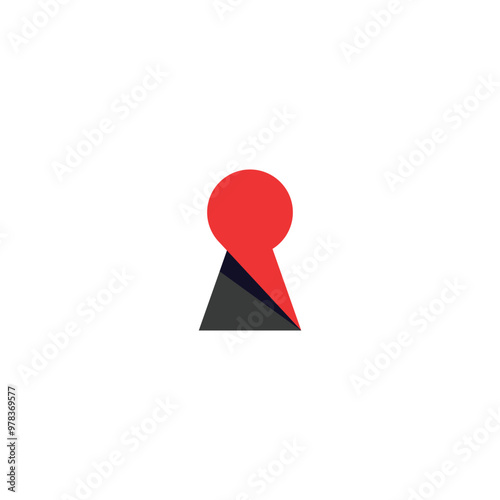 Creative letter p keyhole logo for app, brand, business, design, icon, idea, identity, initial, illustration, logo, vector, letter, p, keyhole, lock, unlock, key, security, safety, access, protection