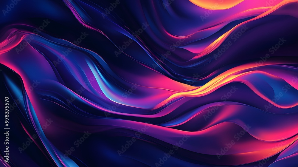 Obraz premium Modern abstract art with cool tones, sharp lines, and smooth gradients, high quality, hype real, sharp images