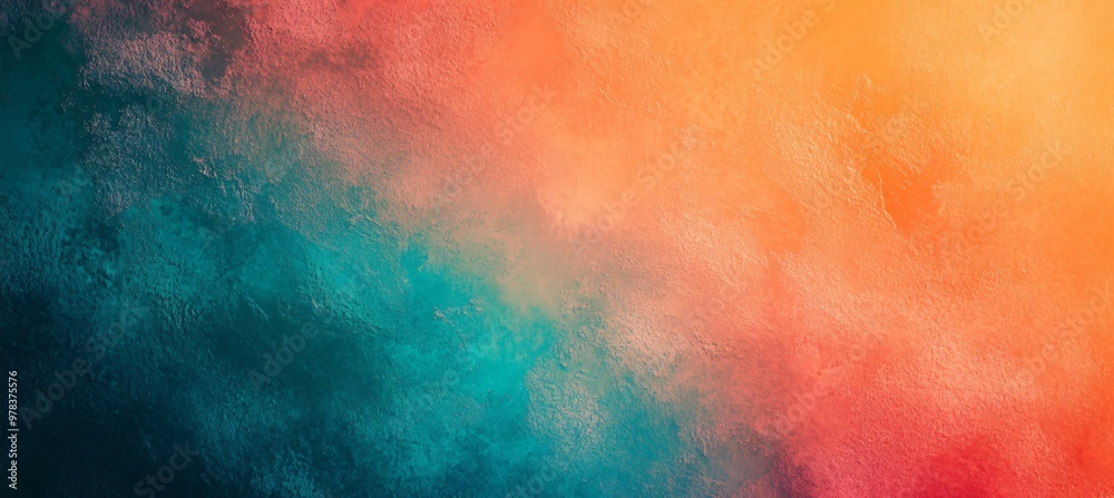 Abstract Teal Orange Gradient Background Texture