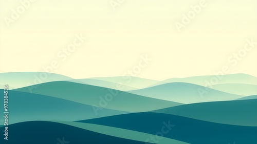 landscape with mountains and clouds