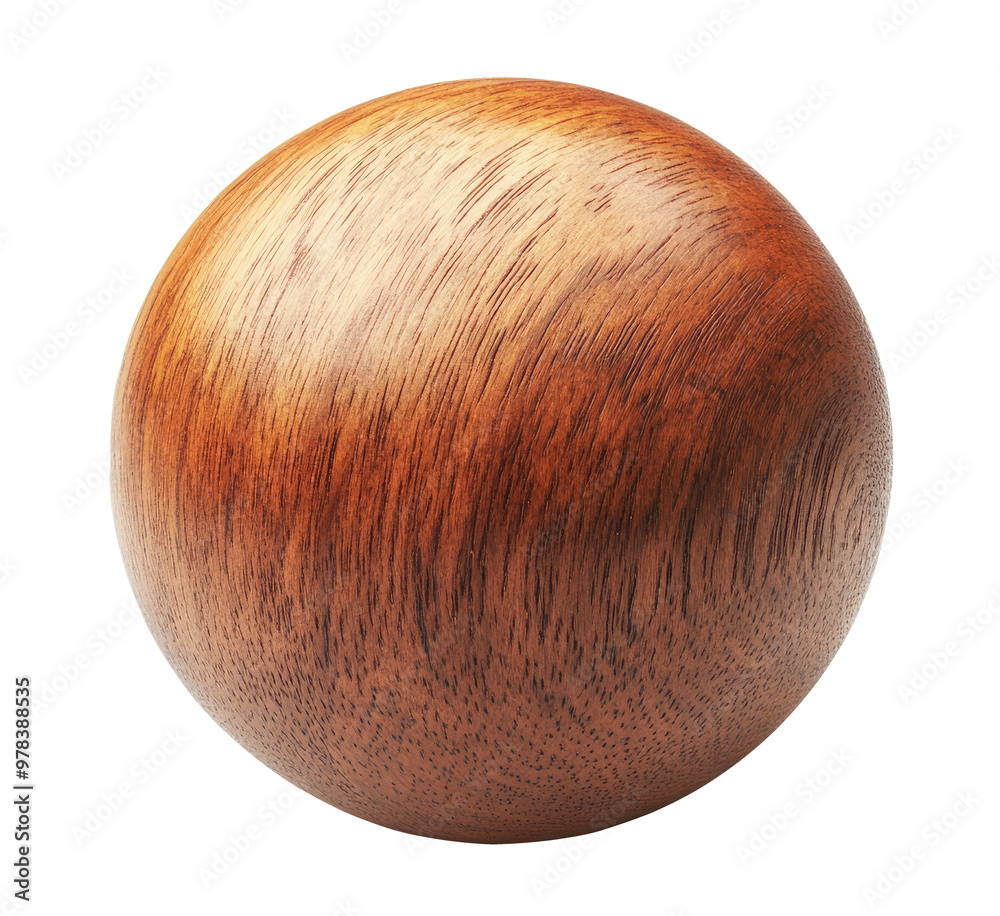 Wooden ball isolated on transparent background Wooden ball isolated on transparent background