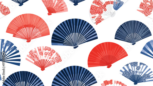 pattern with fans