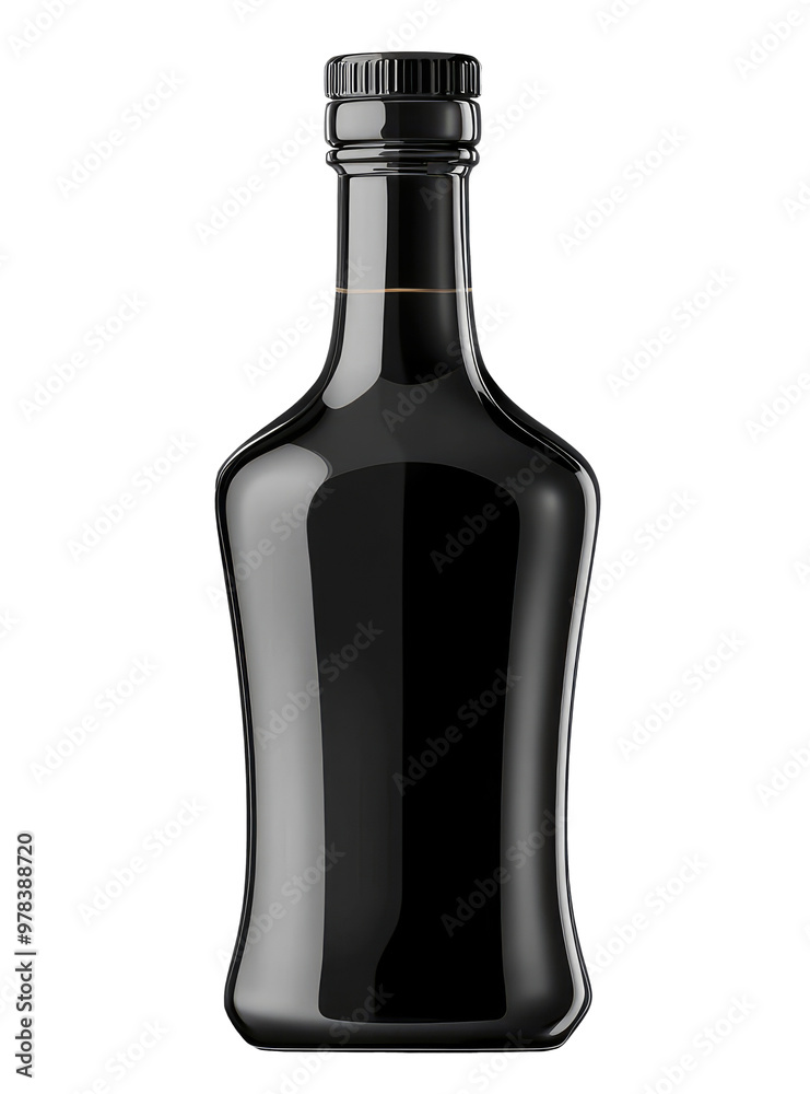 Black bottle for wine or oil isolated on transparent background Black bottle for wine or oil isolated on transparent background