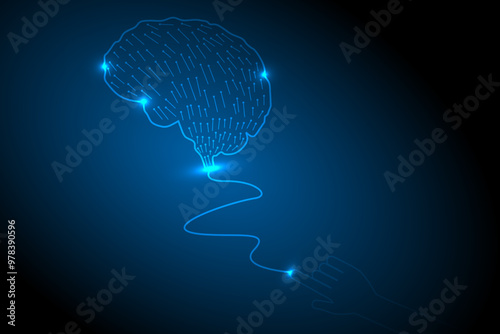 Idea innovation technology abstract background.