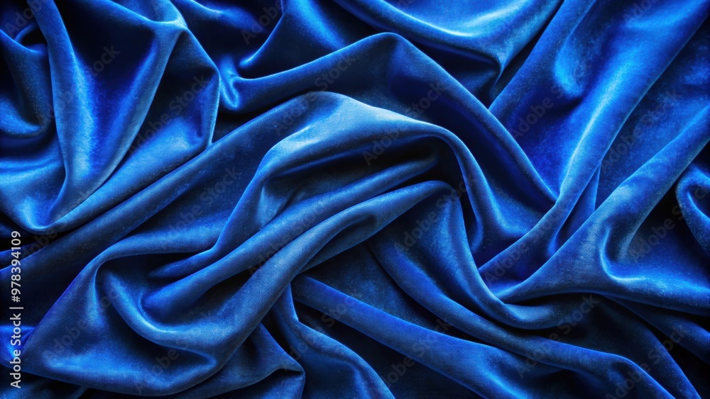 Obraz premium Luxurious blue velvet fabric background with soft texture and deep color, velvet, fabric, blue, background, texture, soft