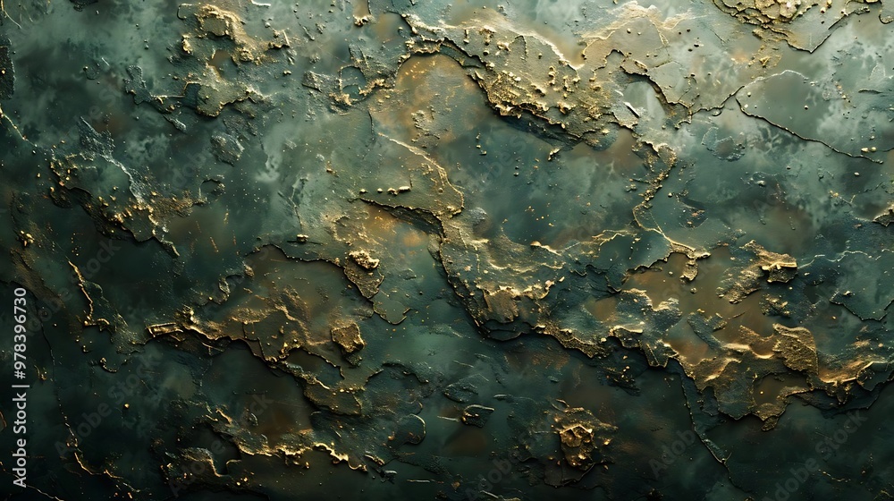 Textured surface with a mix of dark and metallic gold tones. Textured surface with a mix of dark and metallic gold tones.