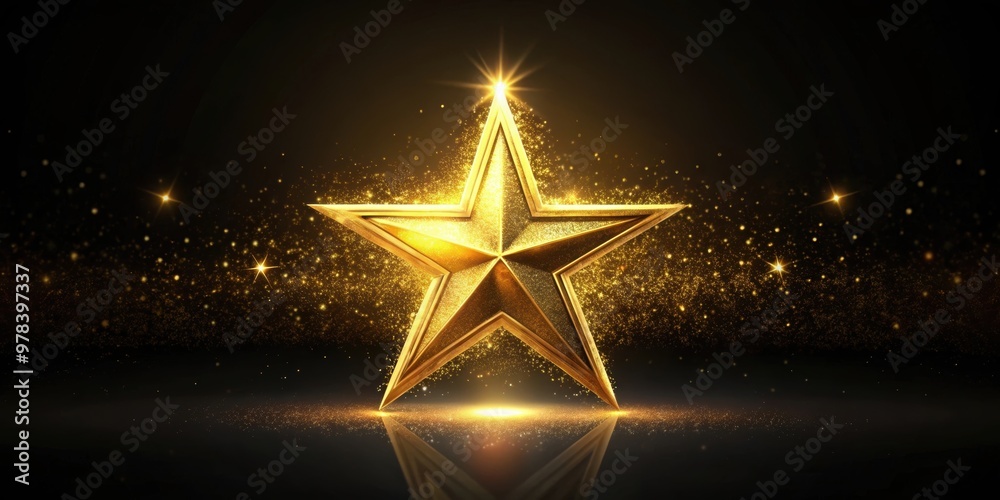 Gold star light hanging on dark background, gold, star, light, hanging, dark, background, luxury, decoration, festive, celebration Gold star light hanging on dark background, gold, star, light, hanging, dark, background, luxury, decoration, festive, celebration