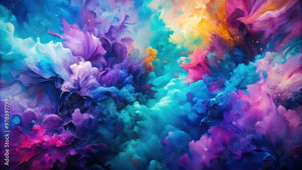 Vibrant purple, teal, and blue abstract painting with bold colors and dynamic shapes, colorful, vibrant, abstract, painting, purple Vibrant purple, teal, and blue abstract painting with bold colors and dynamic shapes, colorful, vibrant, abstract, painting, purple