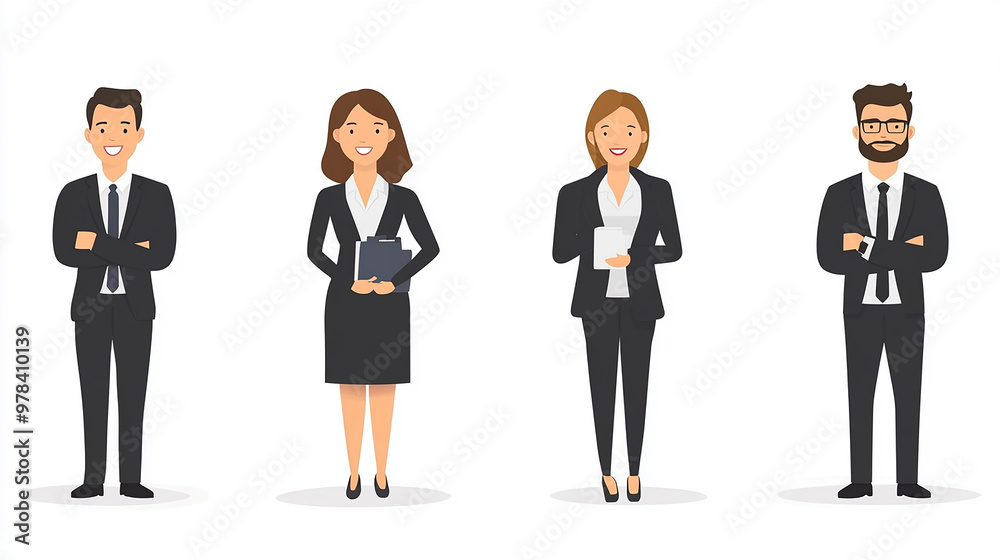 set of business people set of business people