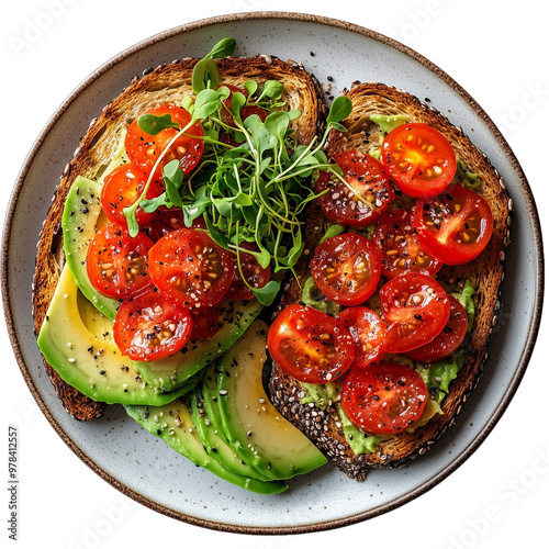 Fresh Avocado Toast with Garnish