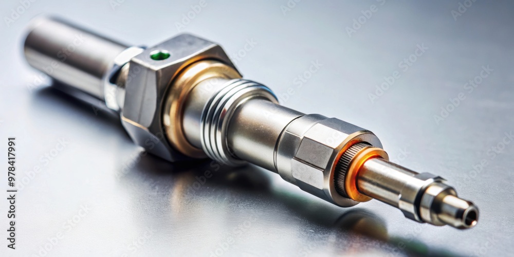 Close up of a fuel injector in action, fuel injector, auto mechanic Close up of a fuel injector in action, fuel injector, auto mechanic