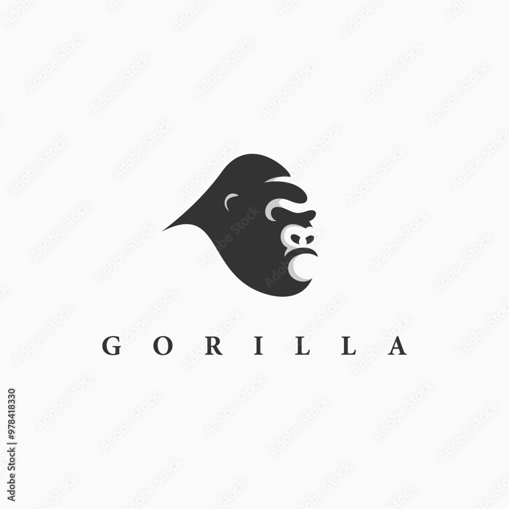 gorilla head logo vector design illustration gorilla head logo vector design illustration