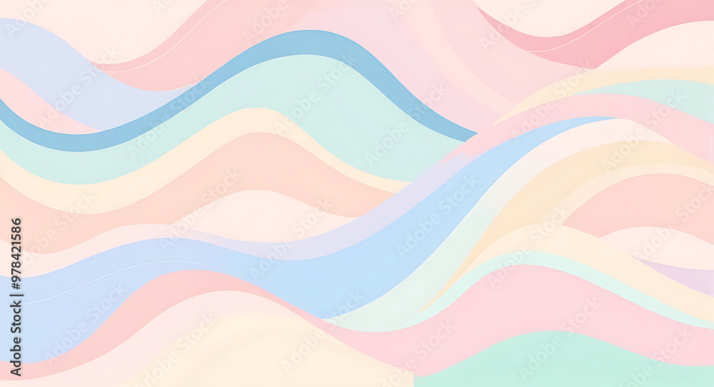 A minimalistic abstract wallpaper with flowing, wavy lines in soft pastel colors, creating a calm and serene background perfect for mobile screens. A minimalistic abstract wallpaper with flowing, wavy lines in soft pastel colors, creating a calm and serene background perfect for mobile screens.