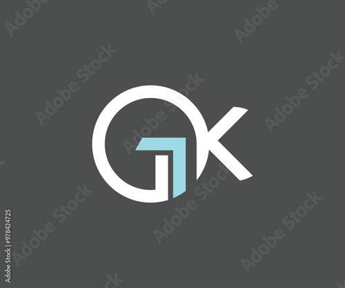 Free Download GK letter logo design template - GFXLoad