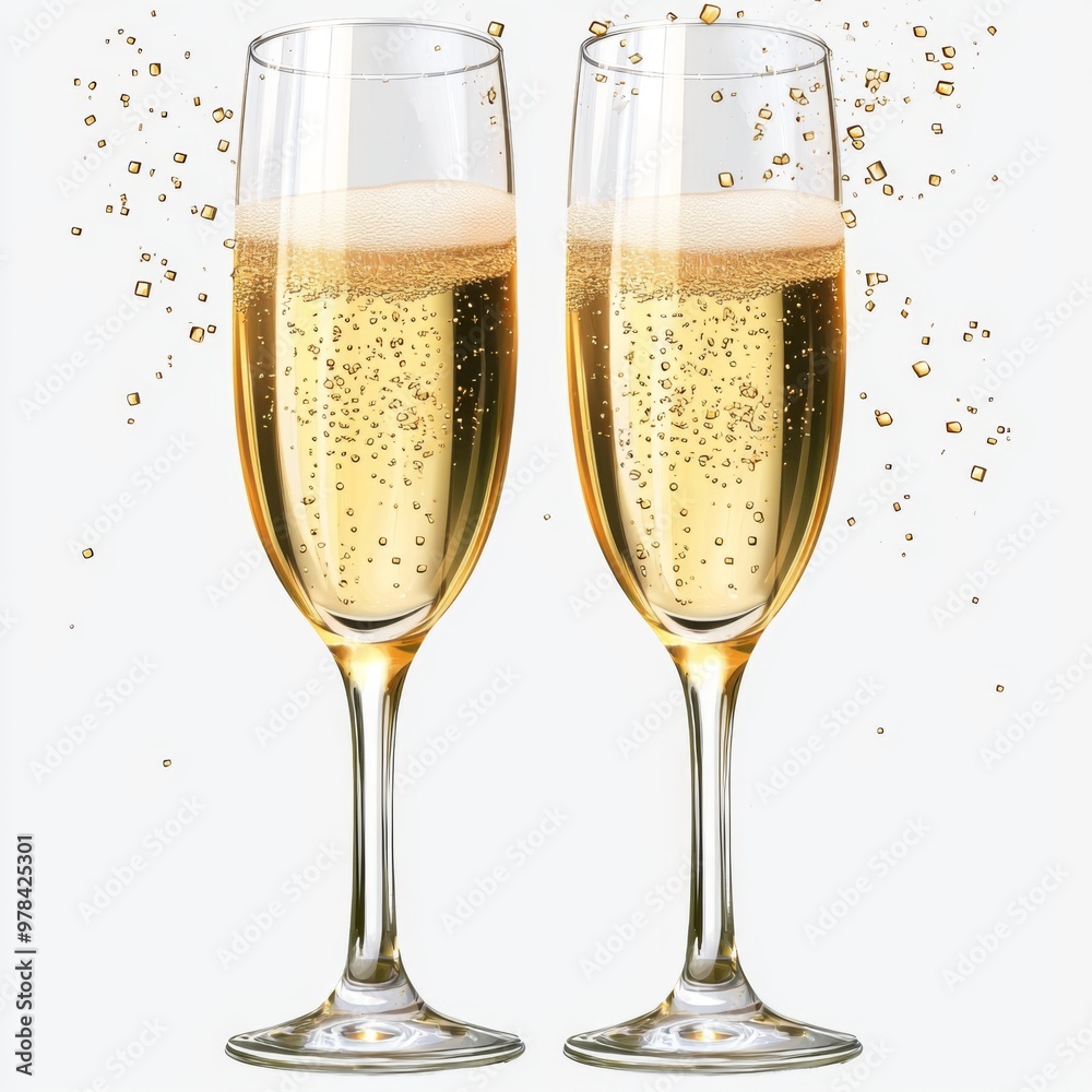Holiday champagne glass clinking Holiday champagne glass clinking
