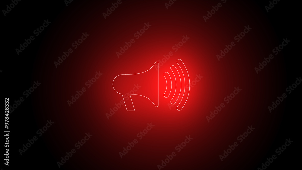 Neon speaker icon. volume sign and symbol loudspeaker icon. Neon speaker icon. volume sign and symbol loudspeaker icon.