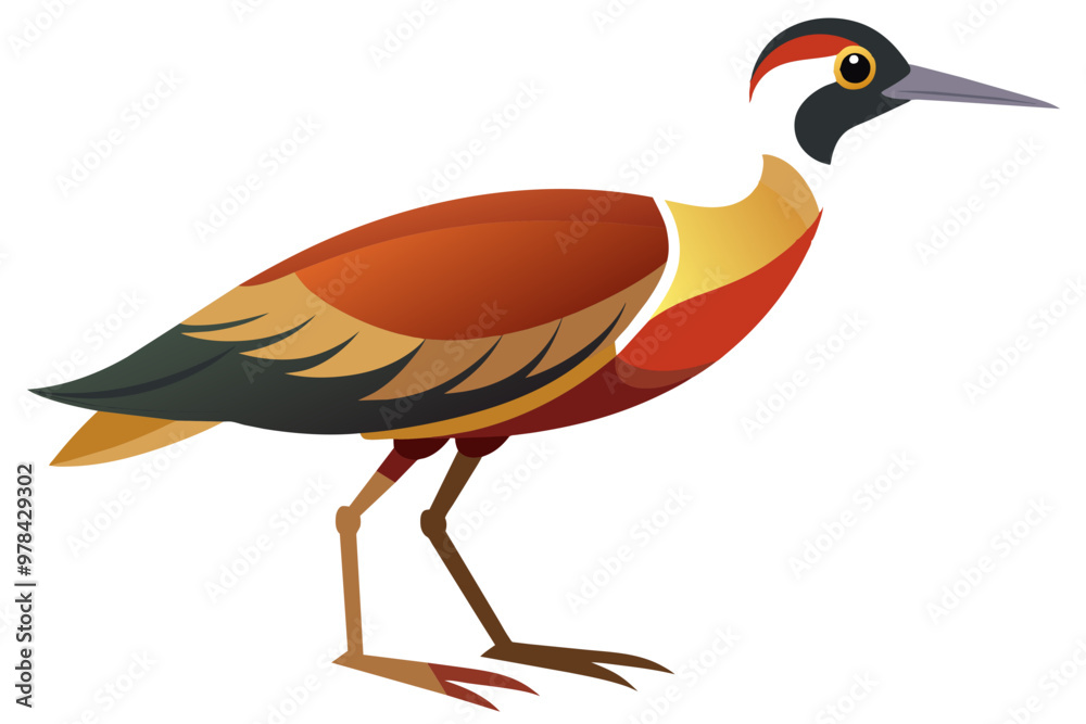 Jacana Bird vector art illustration Jacana Bird vector art illustration