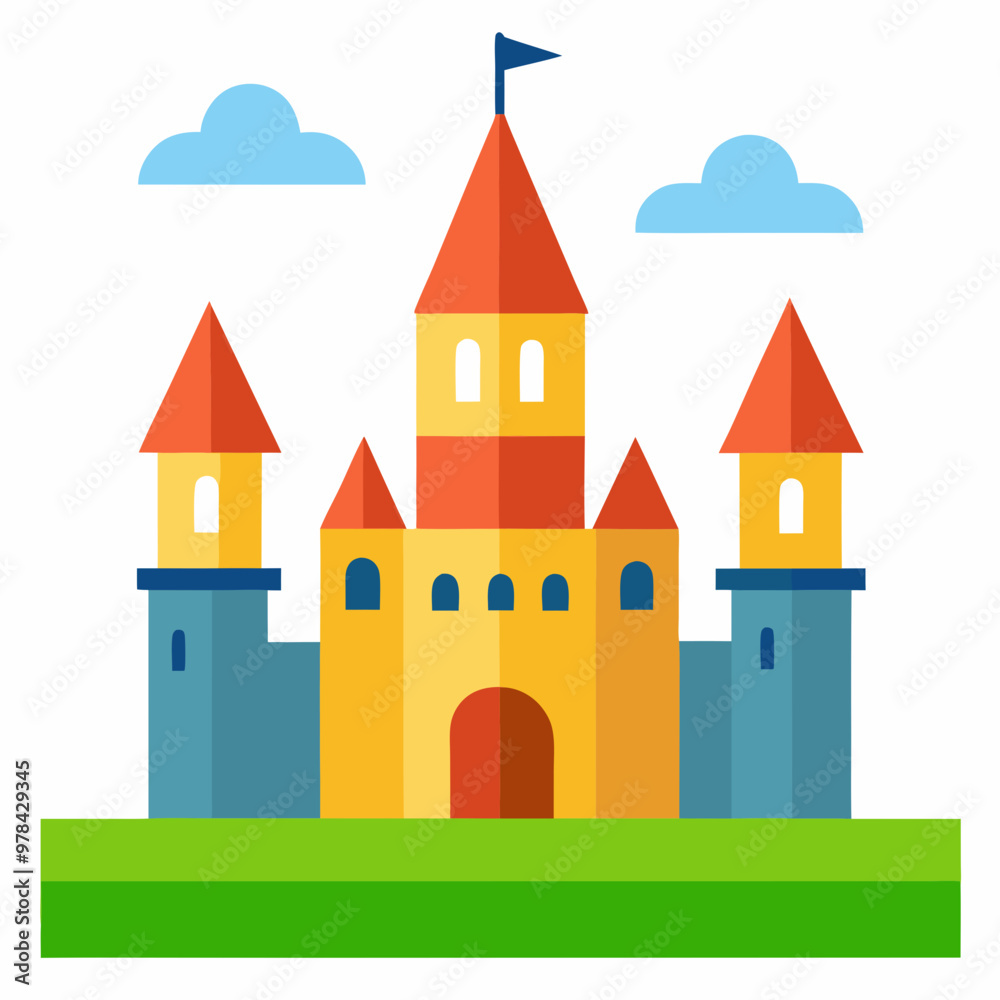 vector illustration of medieval castle vector illustration of medieval castle