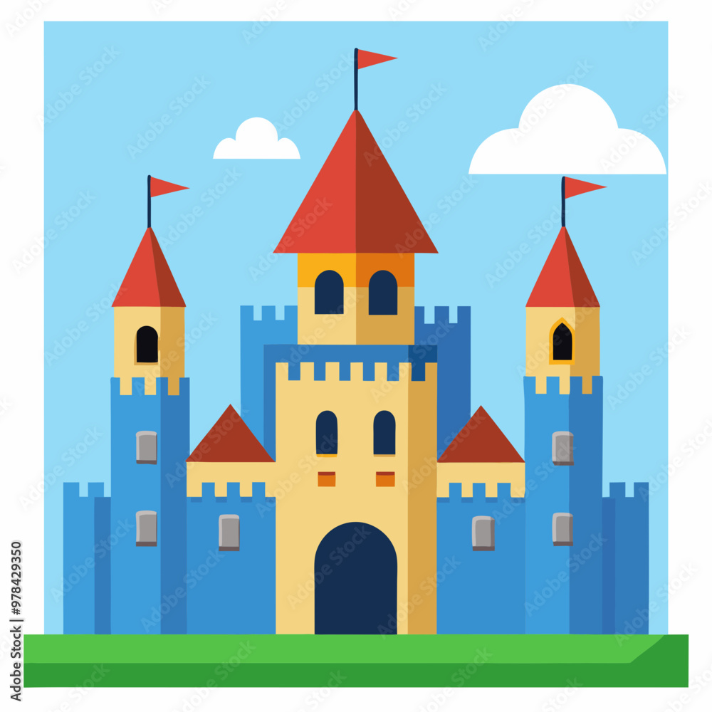 vector illustration of medieval castle vector illustration of medieval castle