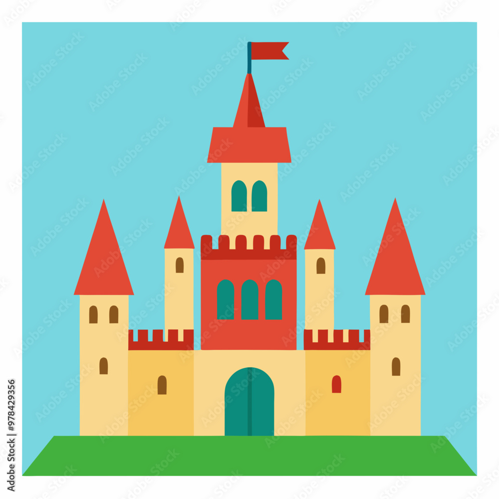 vector illustration of medieval castle vector illustration of medieval castle