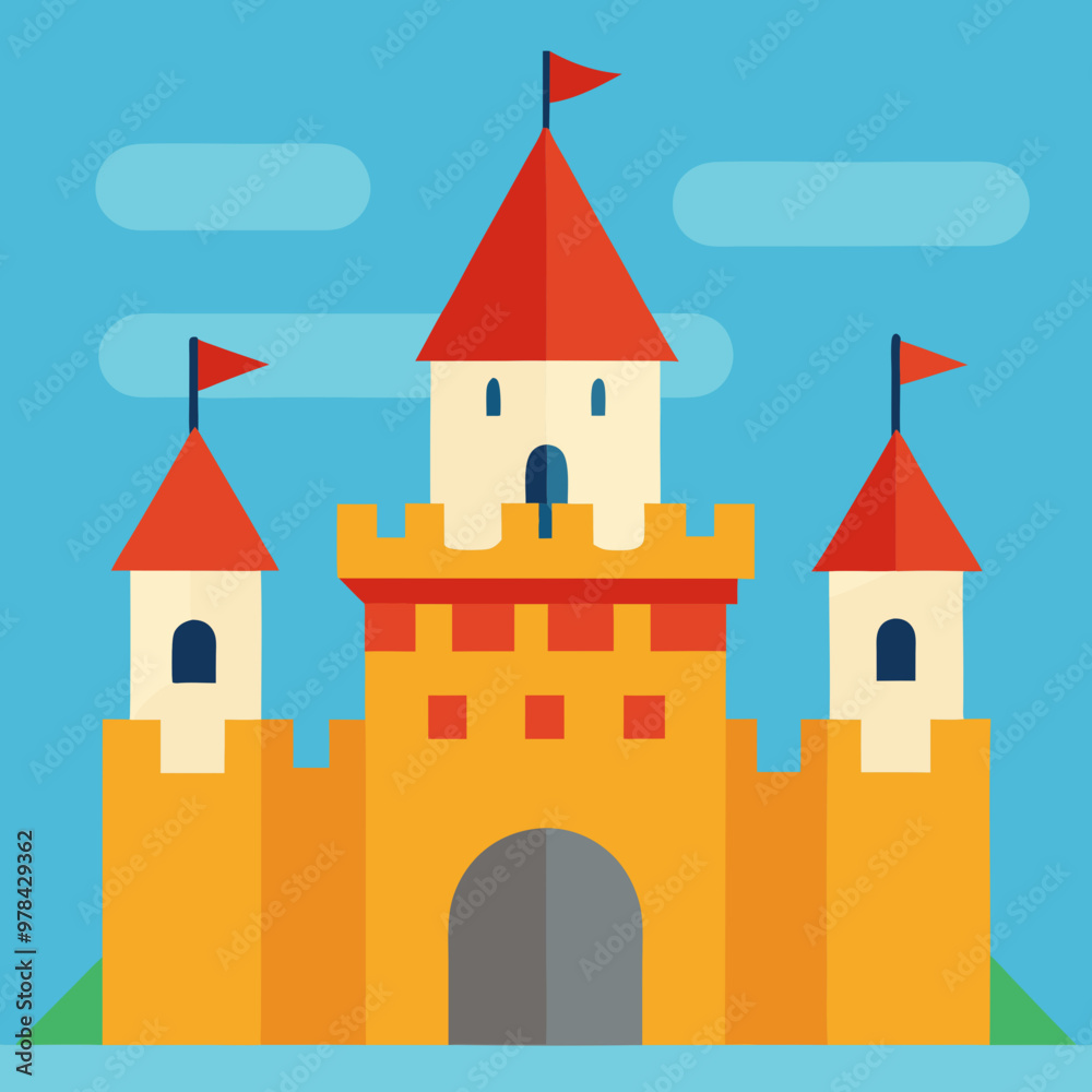 vector illustration of medieval castle vector illustration of medieval castle